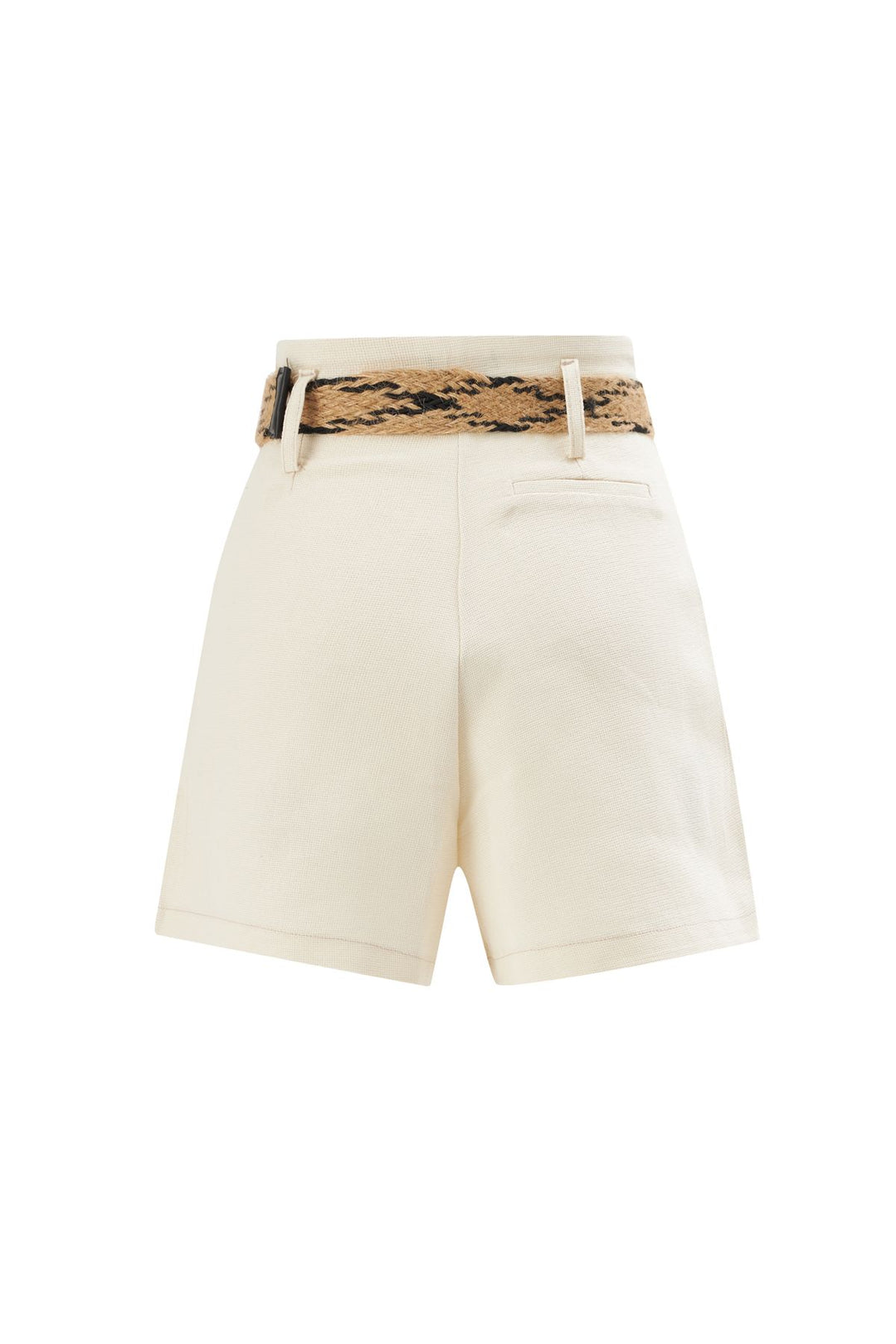 Kemerli Keten Şort Naturel