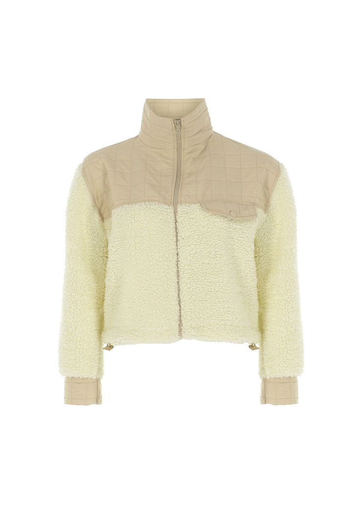 Plush Zipper Jacket Stone