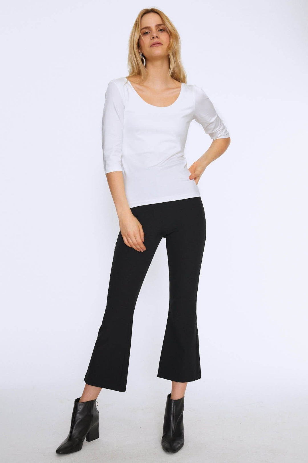 Truvakar Kol Basic Bluz Ekru