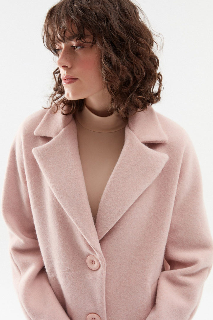 Buttoned Cachet Coat Powder