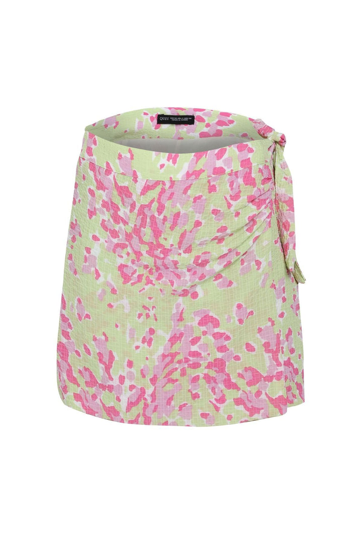 Lacing Detail Short Skirt Green