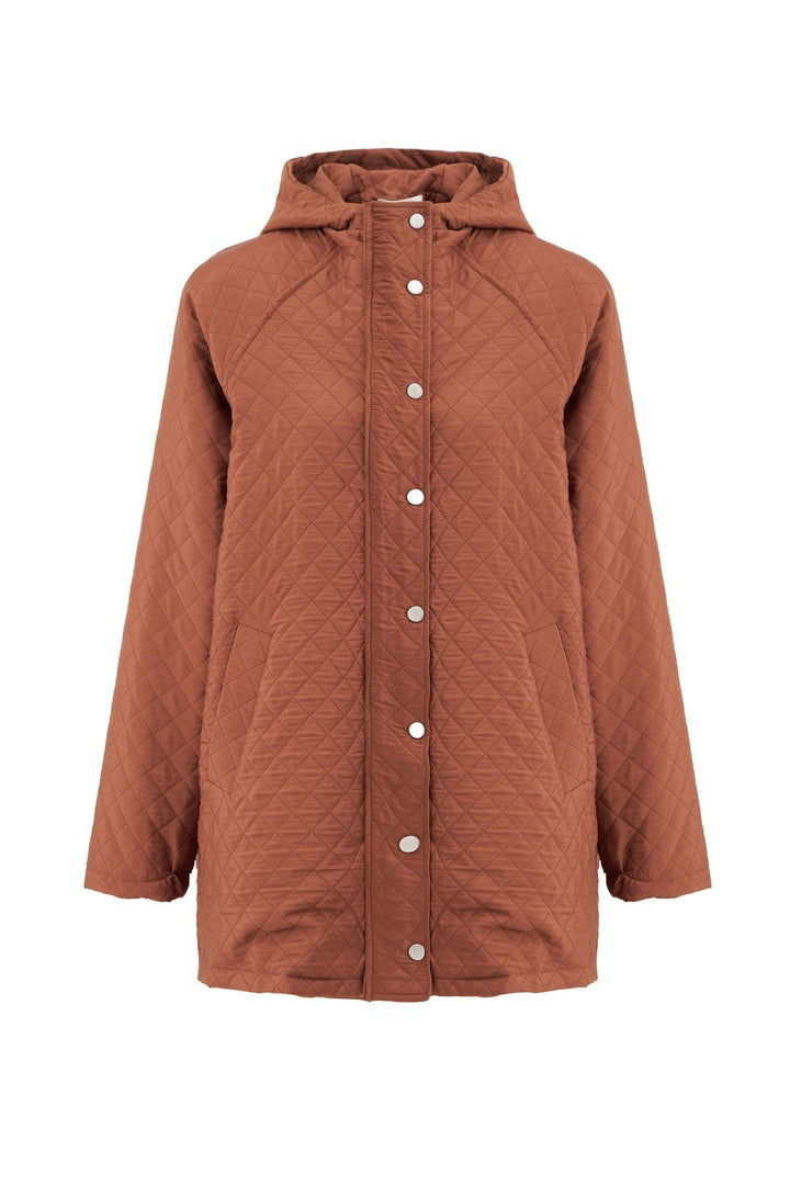 Oversize Quilted Coat Camel
