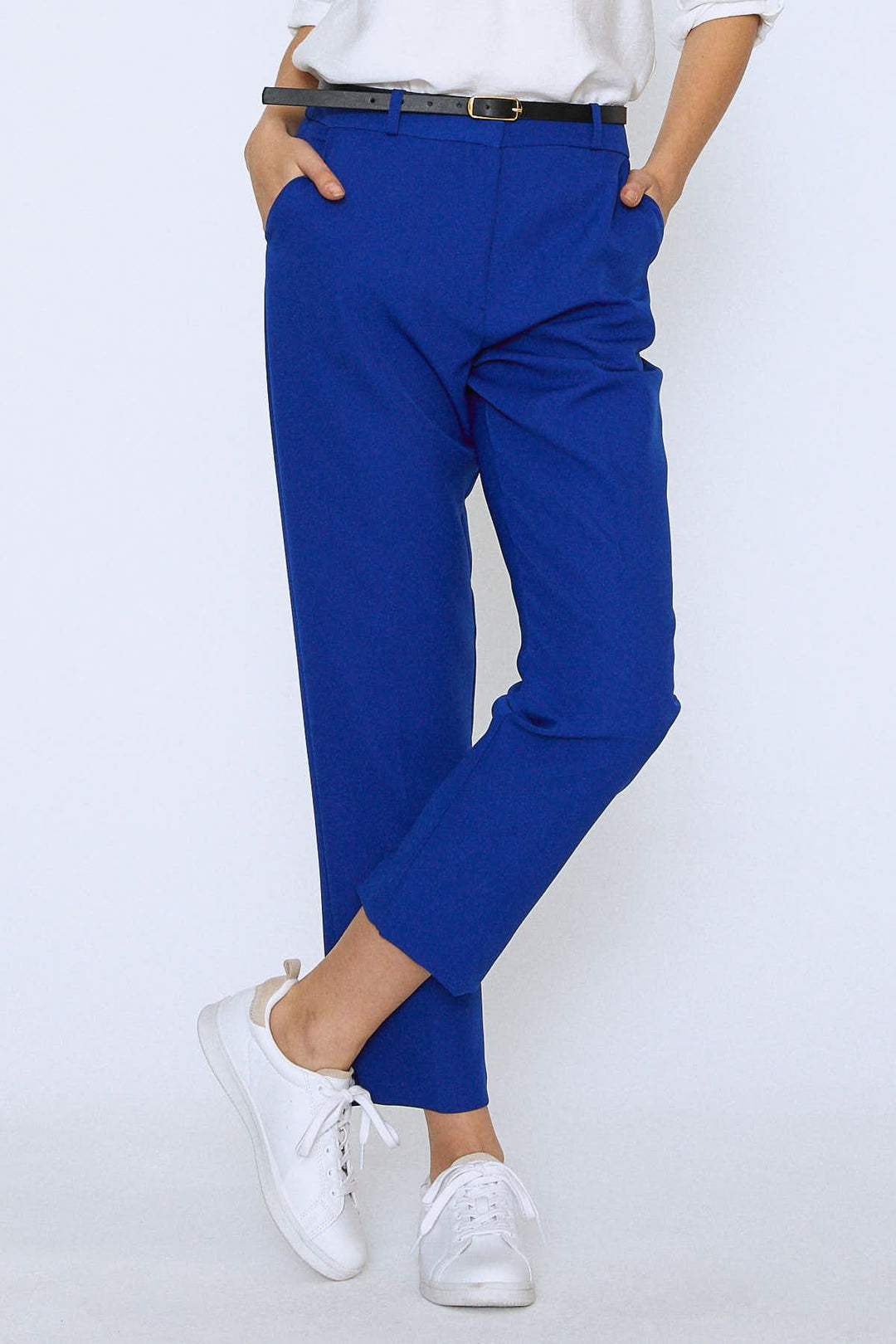 Beli Kemerli Kısa Paça Pantolon Sax