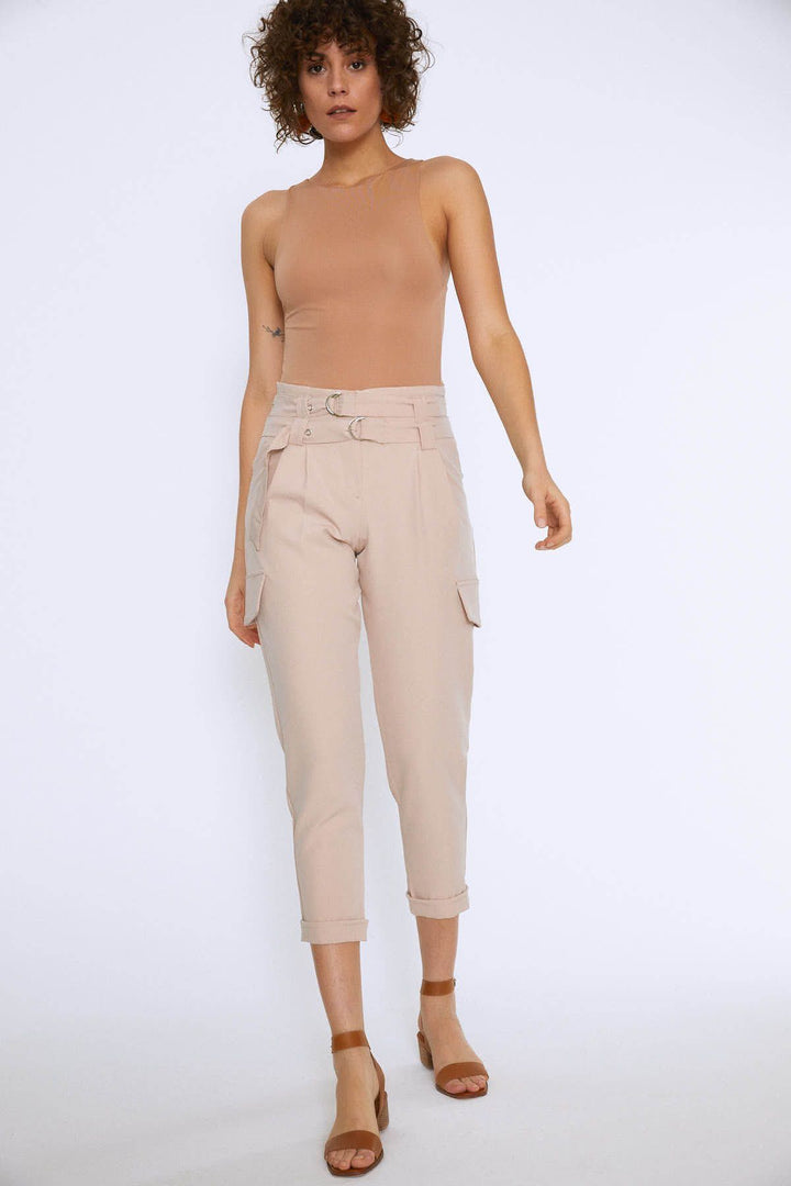 Halter Neck Bodysuit Camel