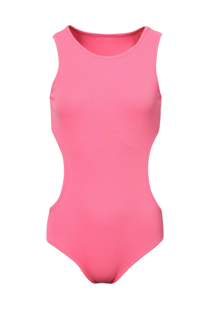 Decollete Detailed Bodysuit Candy Pink