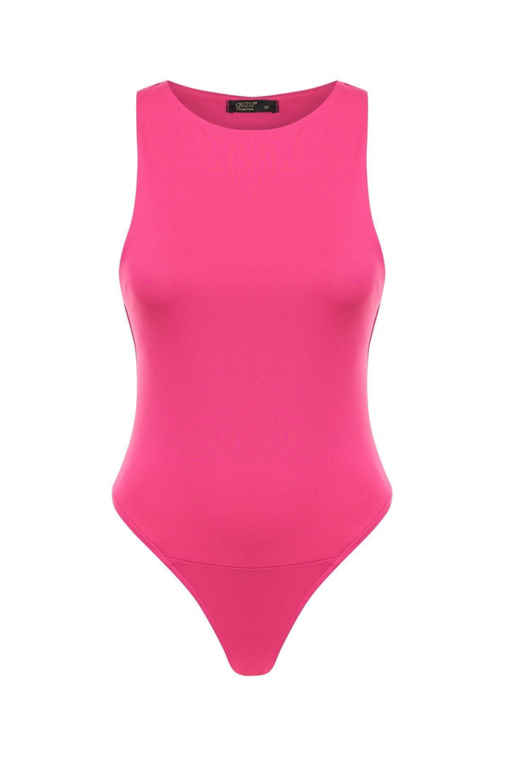 Halter Neck Bodysuit Fuchsia