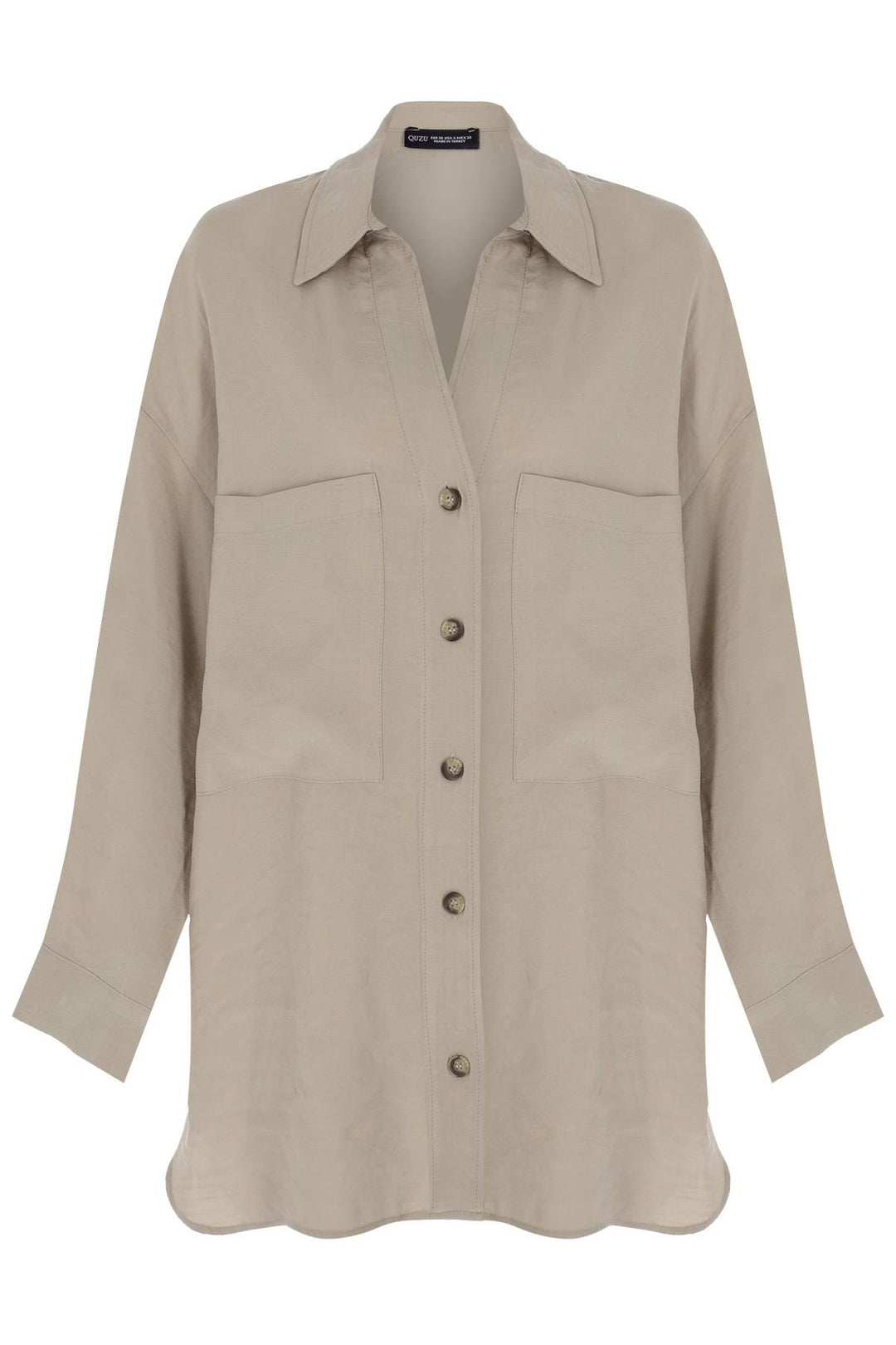 Cep Detaylı Gömlek Taş