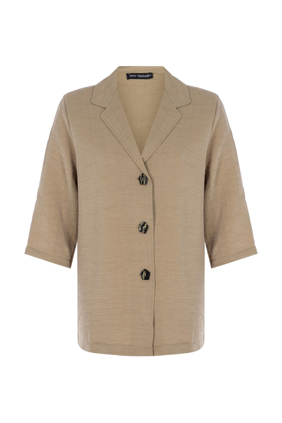 Wadding Shiny Jacket Shirt Beige