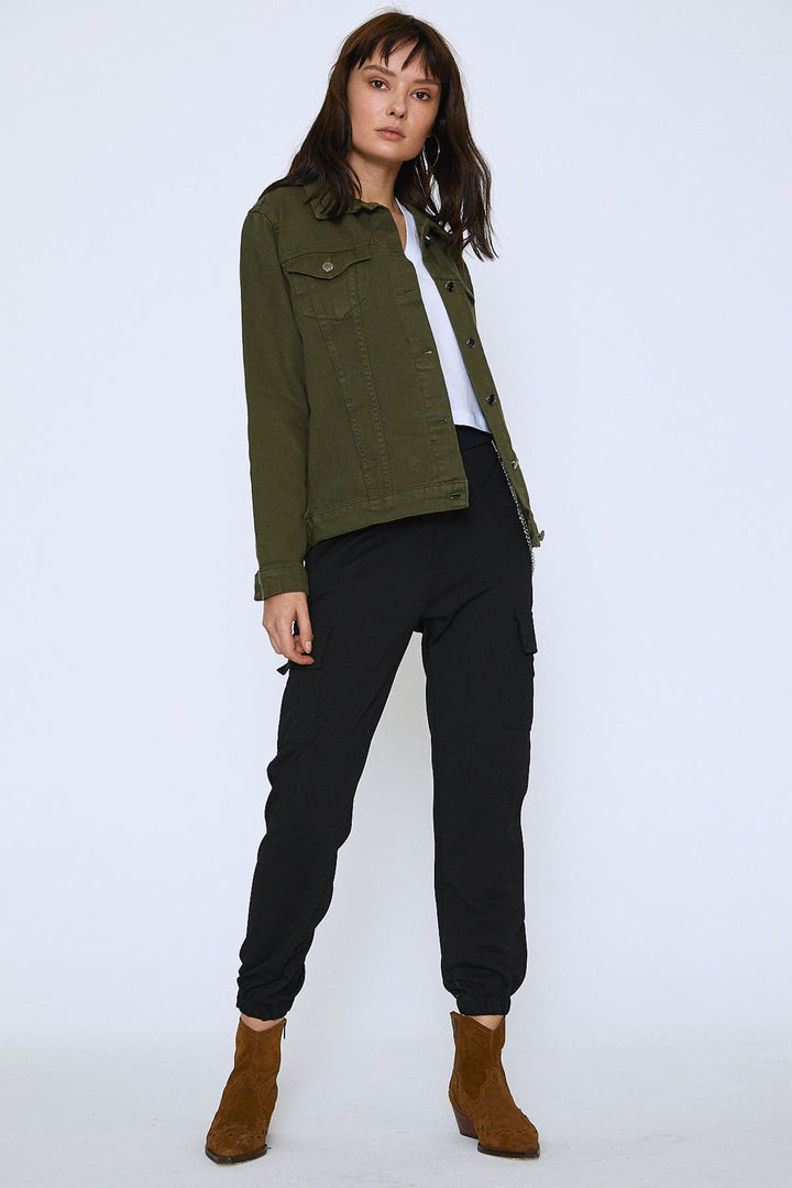 Gabardine Denim Jacket Khaki