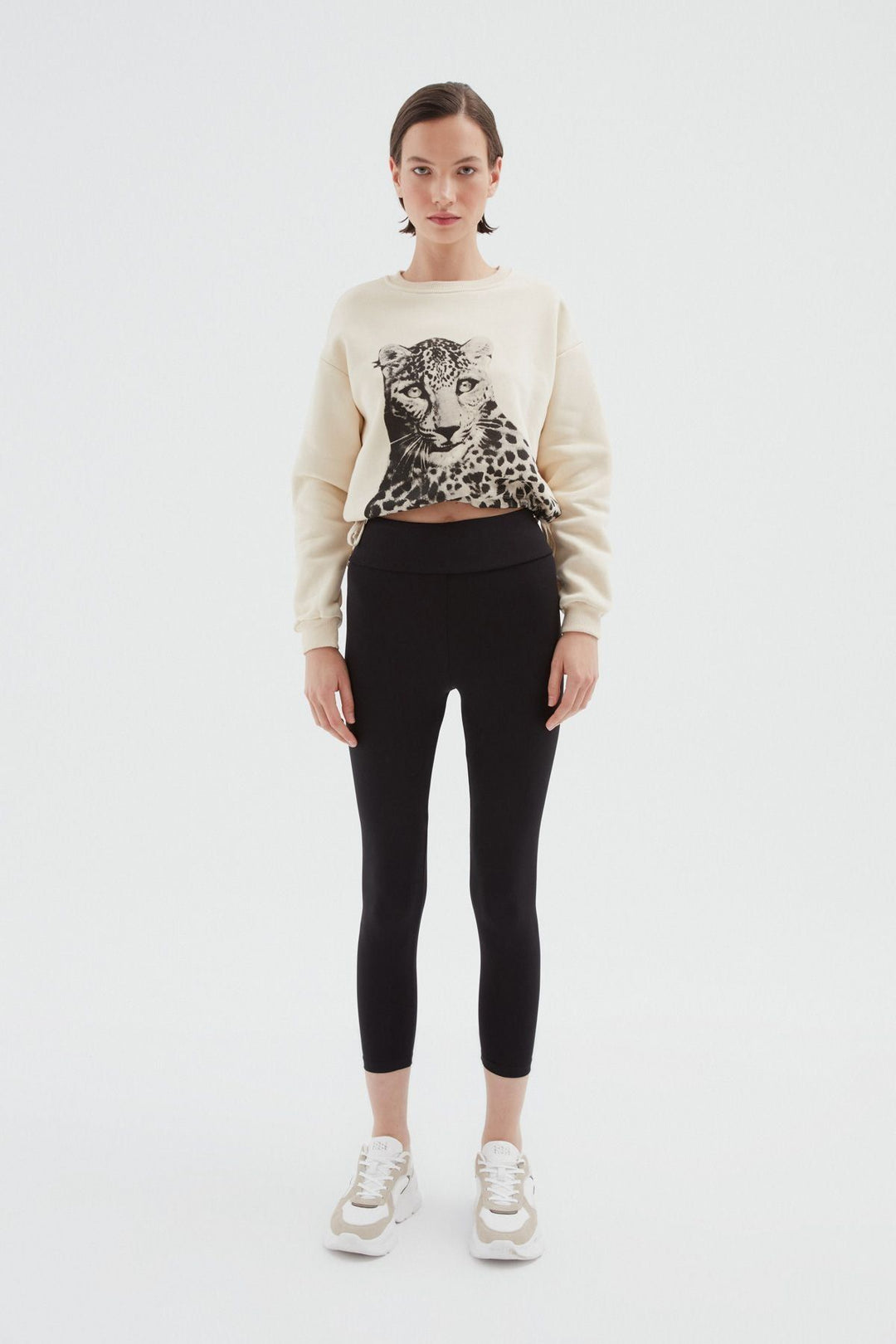 High Waist Basic Leggings Black