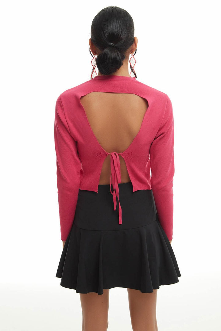 Low Back Knitwear Fuchsia