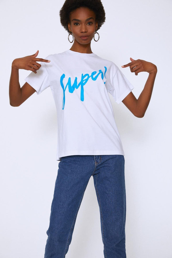 Printed T-Shirt Turquoise