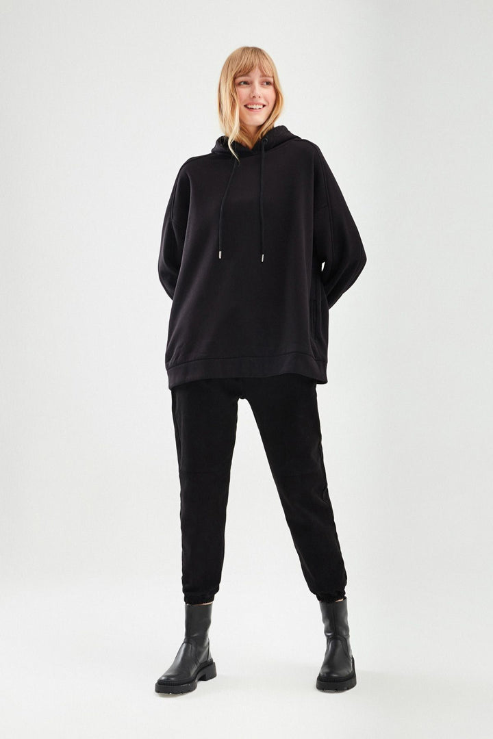 Hooded Oversize Sweatshirt Black