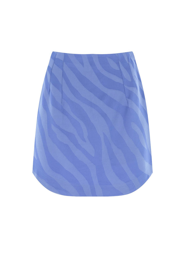 Mini Skirt With Shorts In Blue
