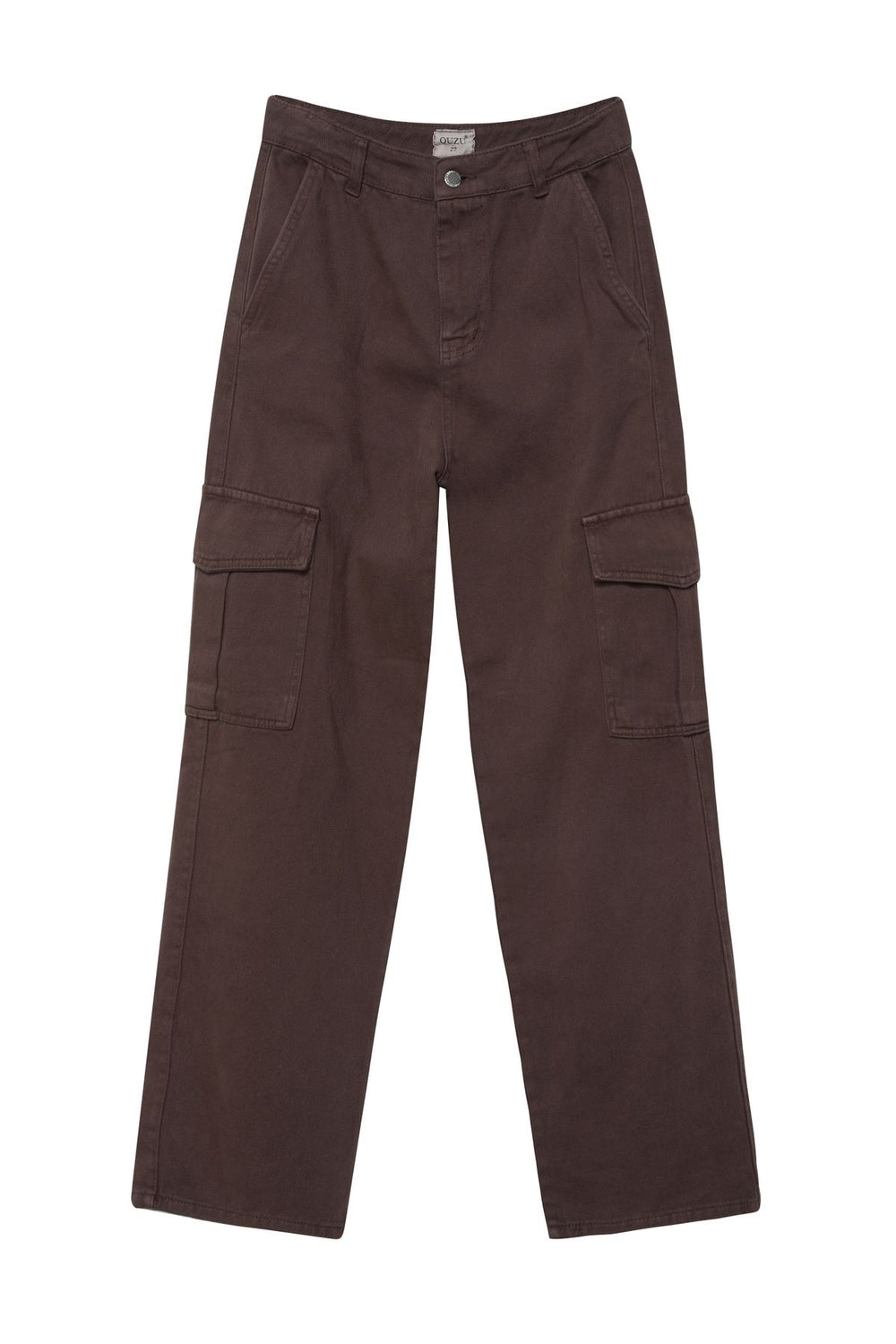 Gabardine Cargo Pants Dark Brown