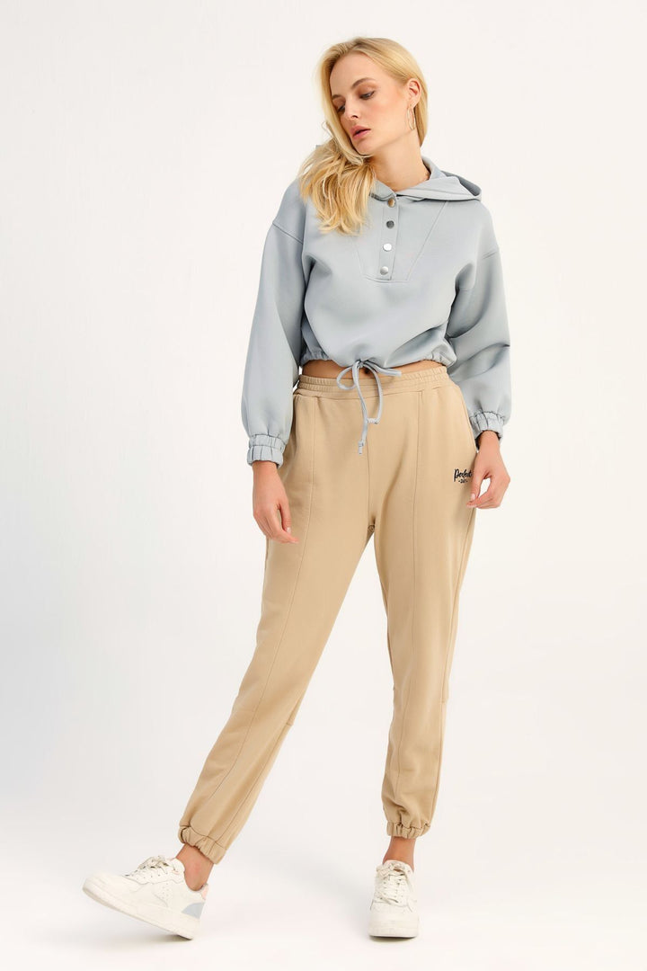 Diving Fabric Hooded Sweatshirt Gray