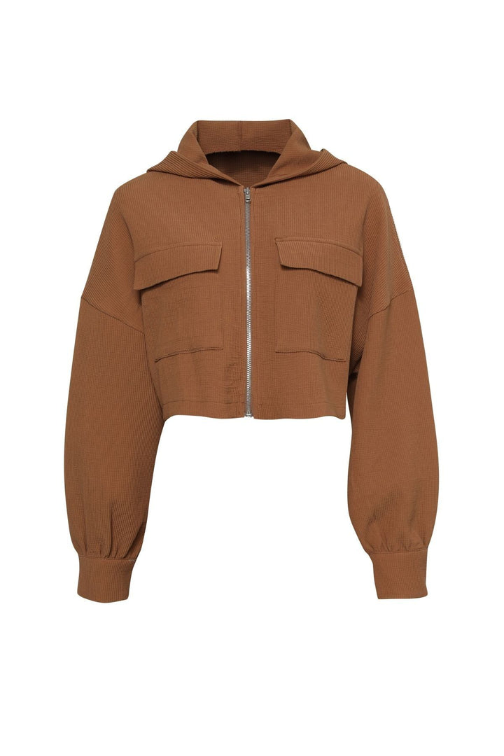 Hooded Jacket Brown