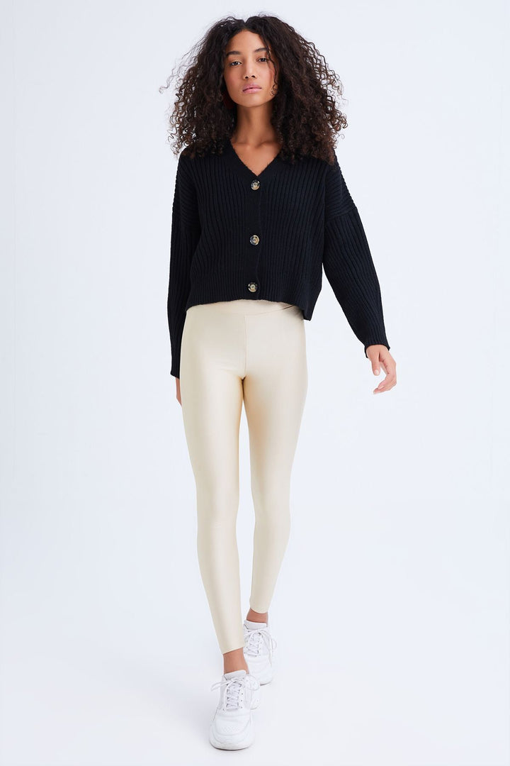 Shiny Disco Tights Stone