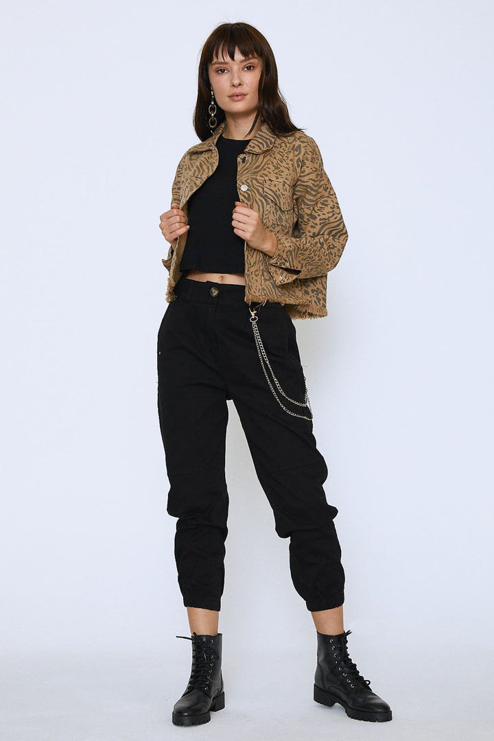 Chain Jogger Pants Black