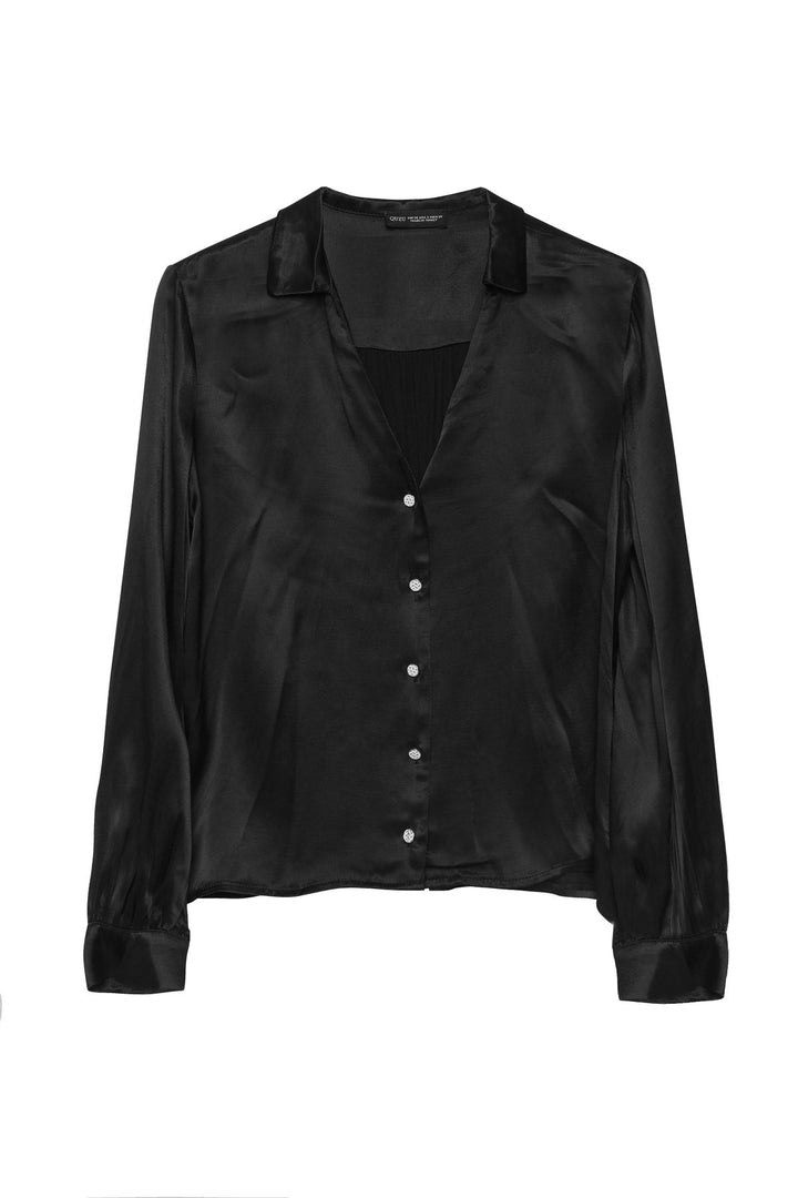 Satin Shirt Black