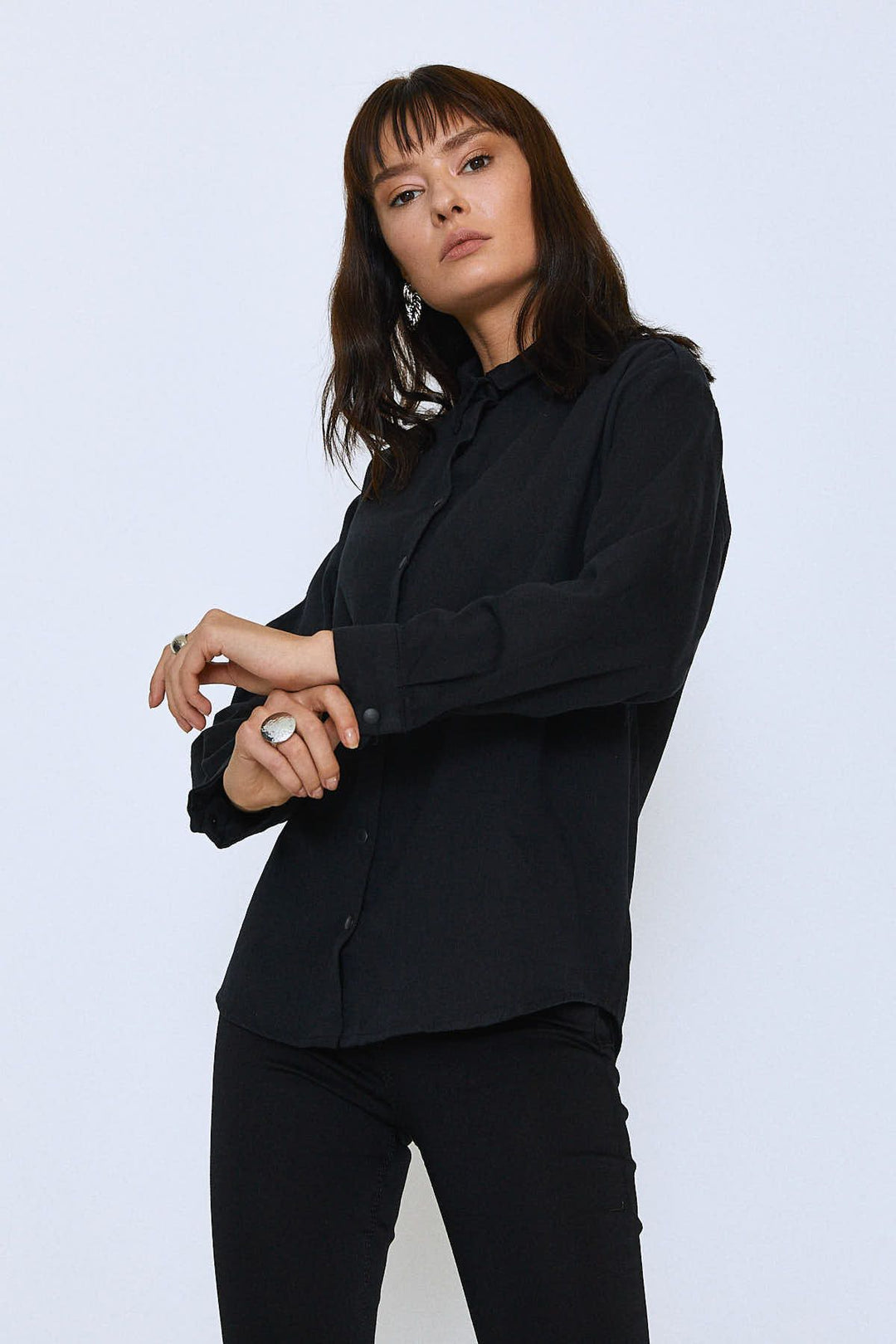 Back Printed Shirt Black