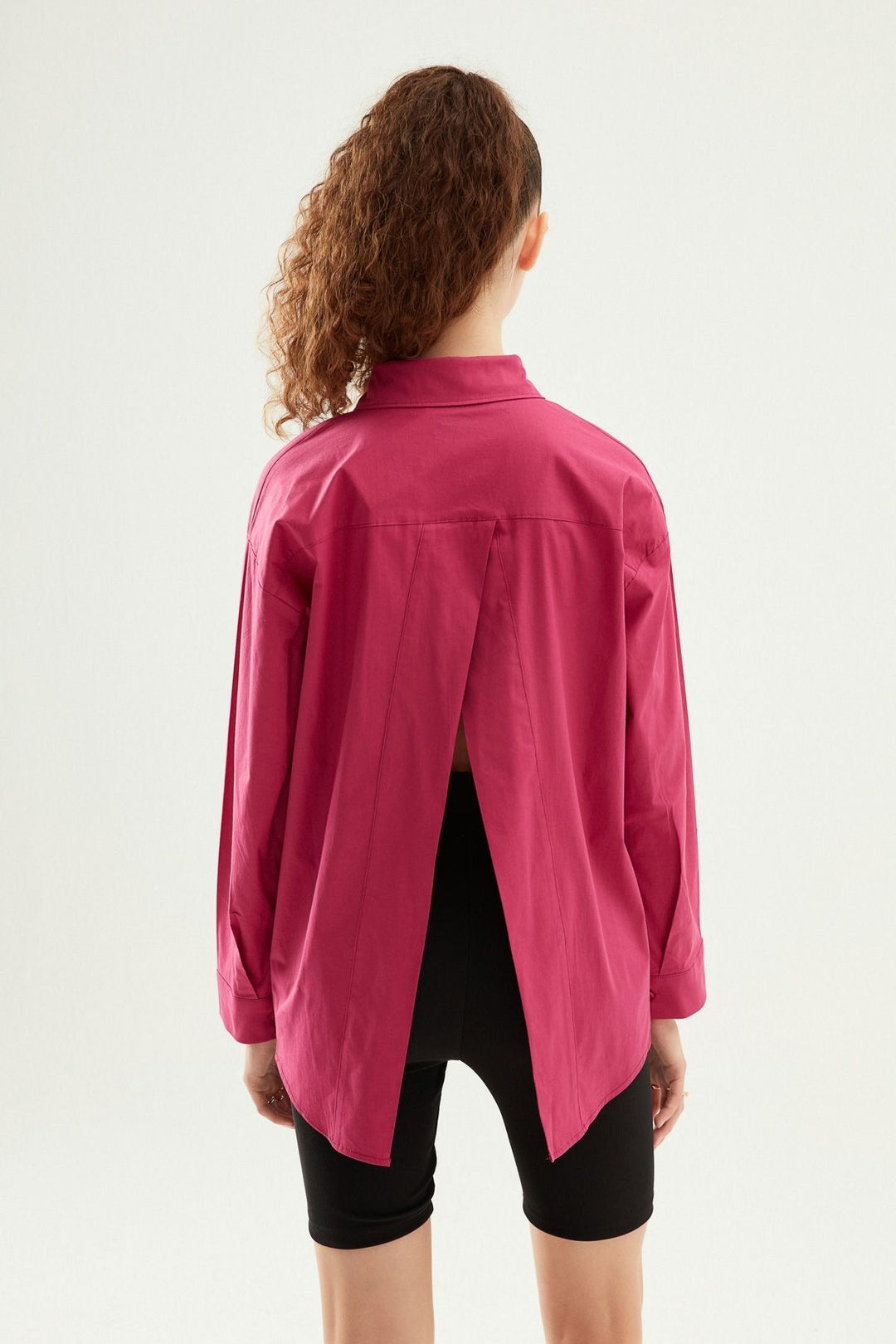 Low Back Oversize Shirt Orchid