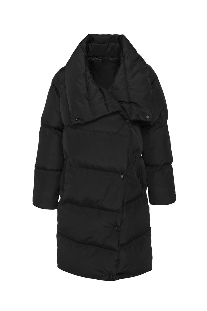 Double Breasted Down Jacket Black