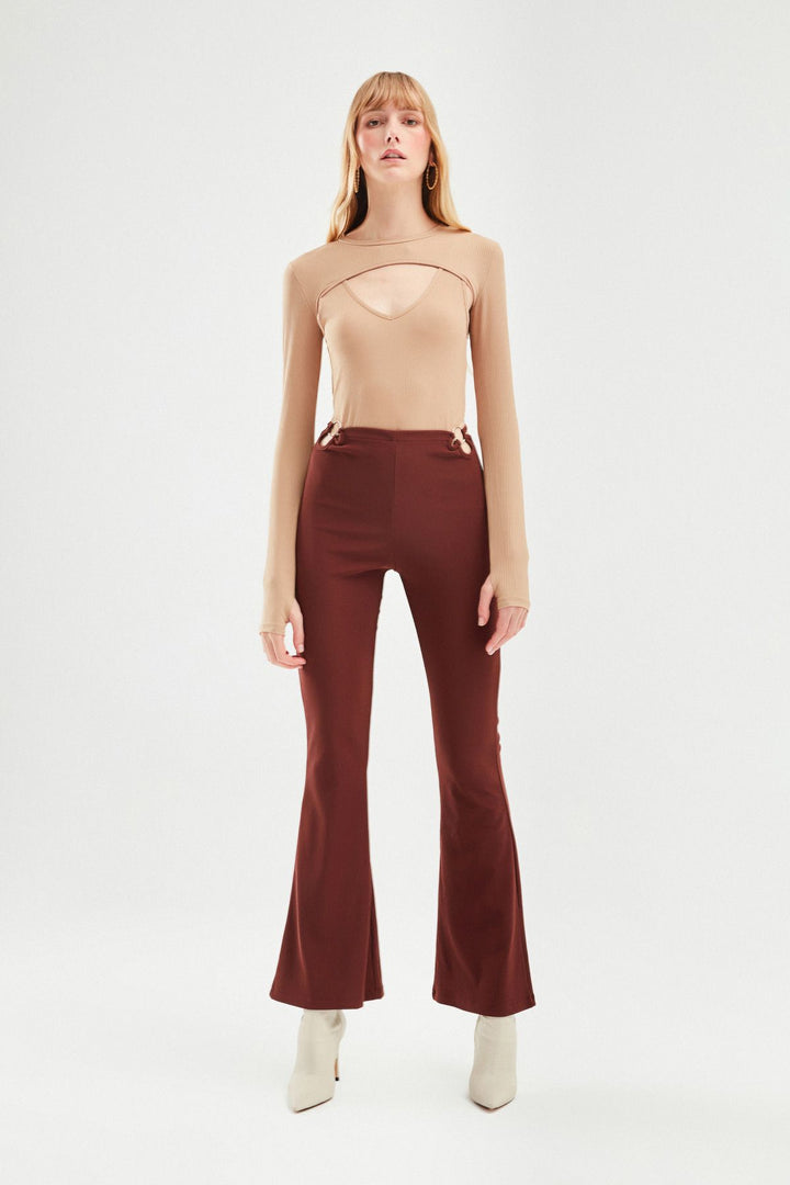 Camisole Decollete Bodysuit Beige