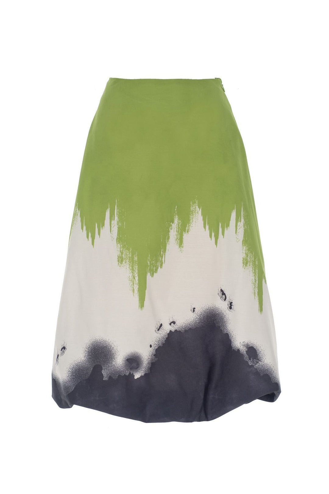 Midi Length Balloon Skirt Green