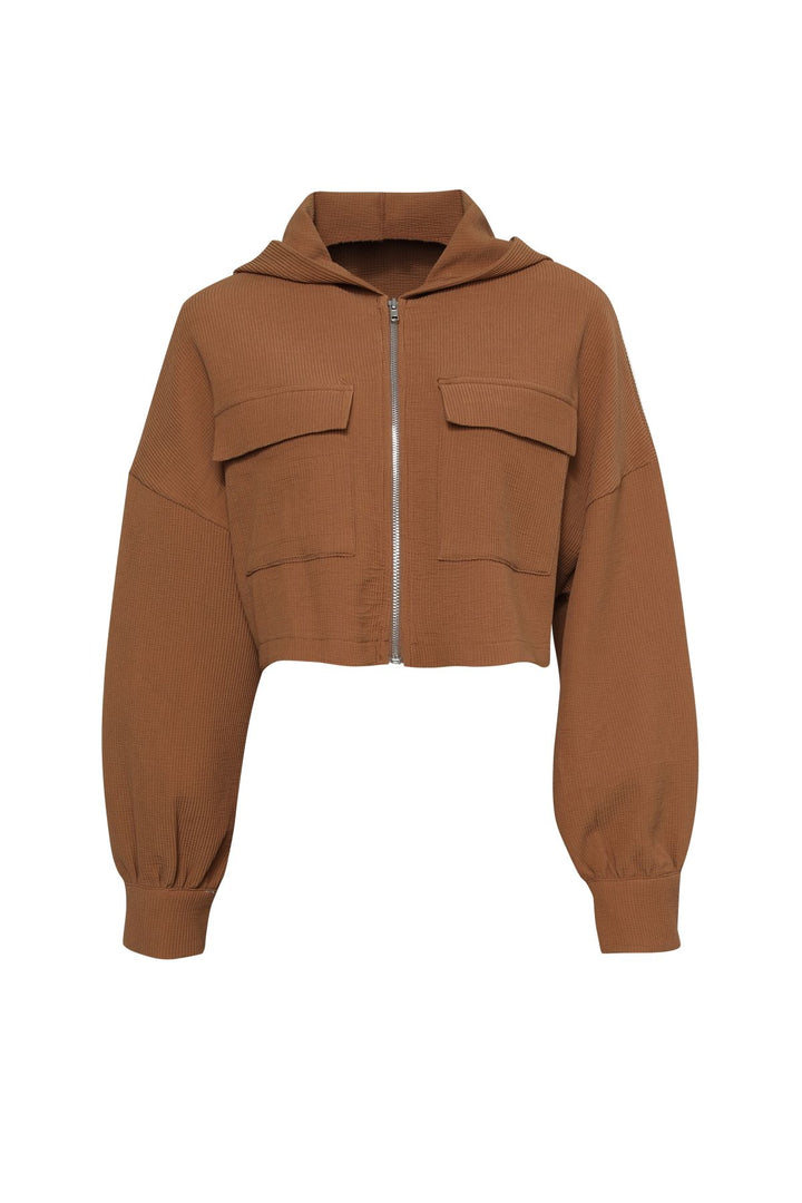 Hooded Jacket Brown
