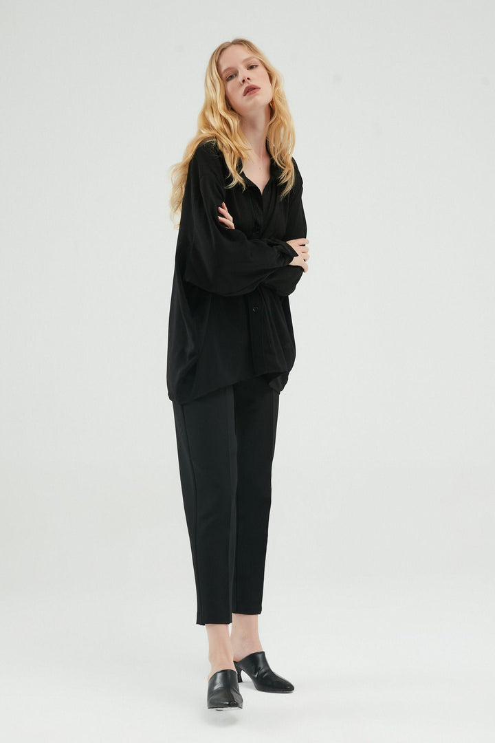 Oversize Gömlek Siyah