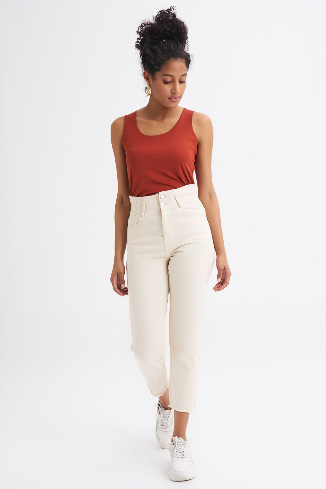 Beli Lastikli Mom Jean Kemik