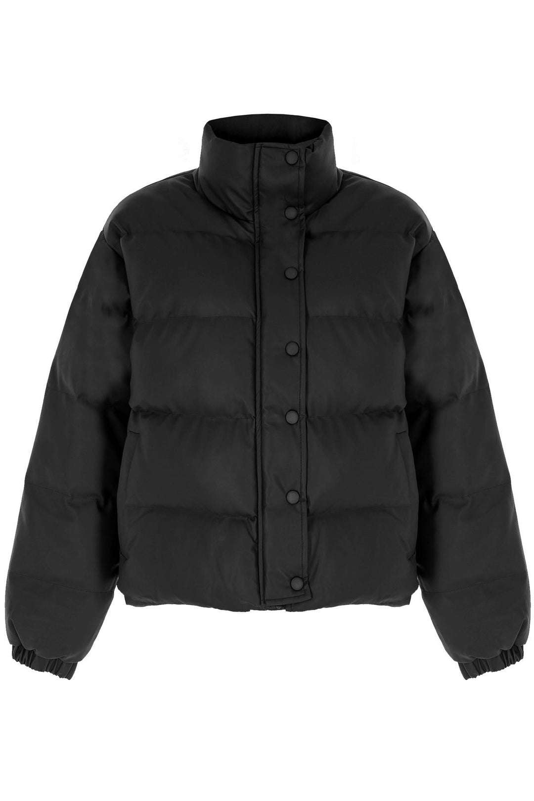 Leather Down Jacket Black