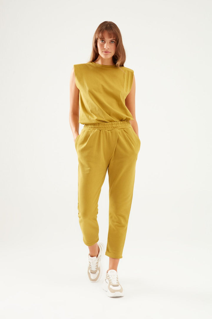 Elastic Waist Tracksuit Olive