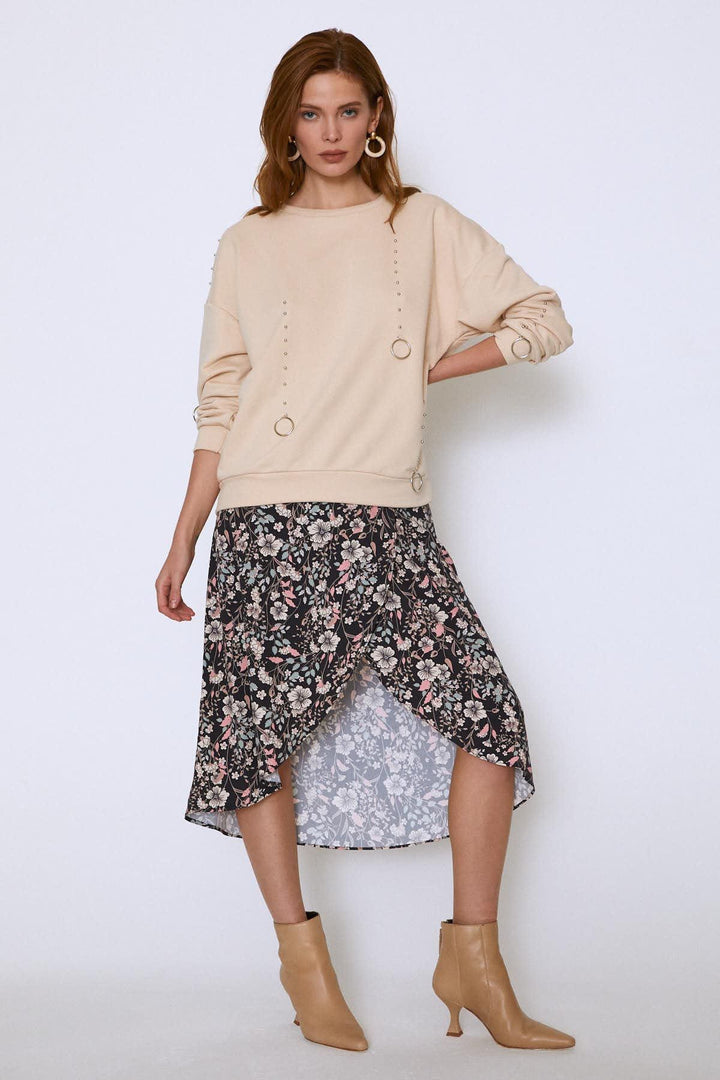 Trocked Sweatshirt Beige