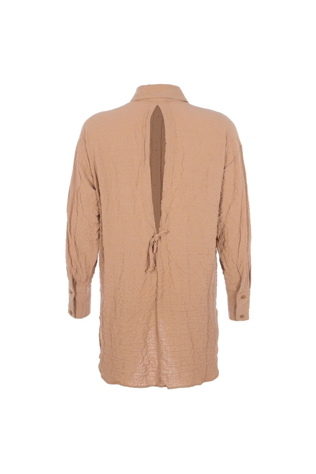 Oversize Back Detailed Shirt Camel