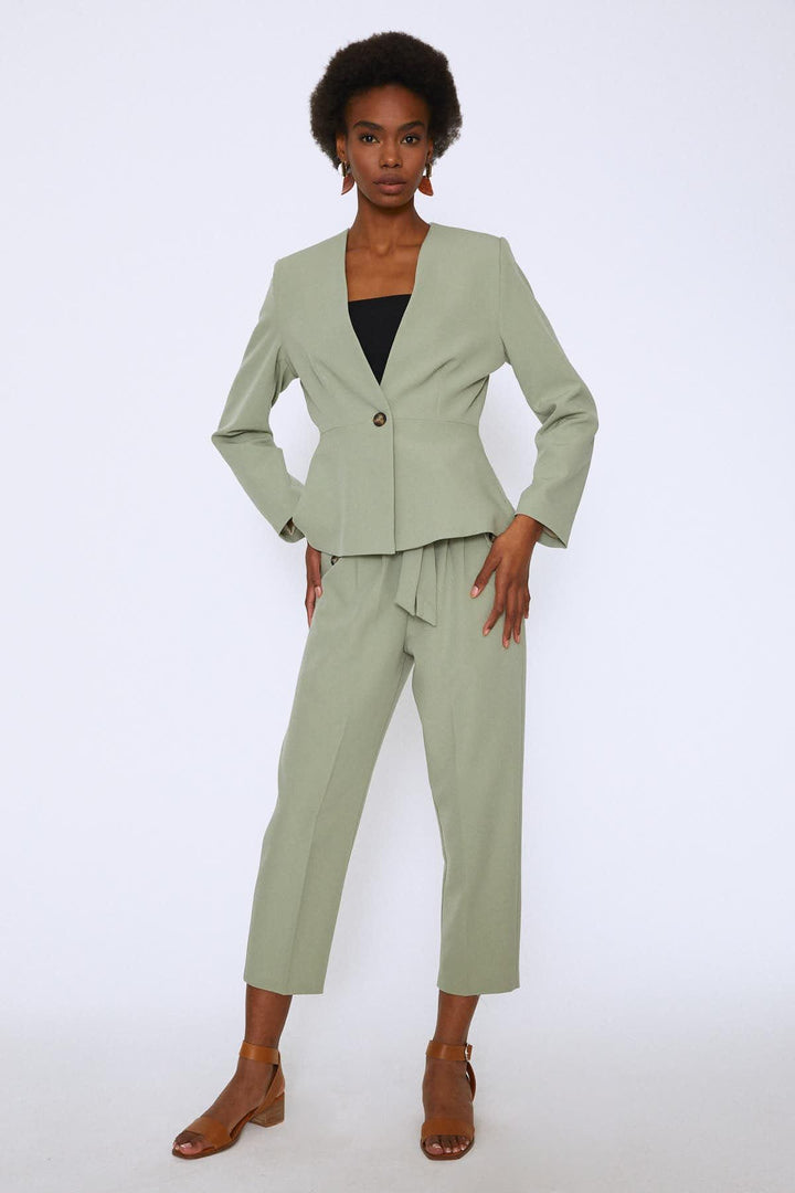 Peplum Blazer Jacket Mint