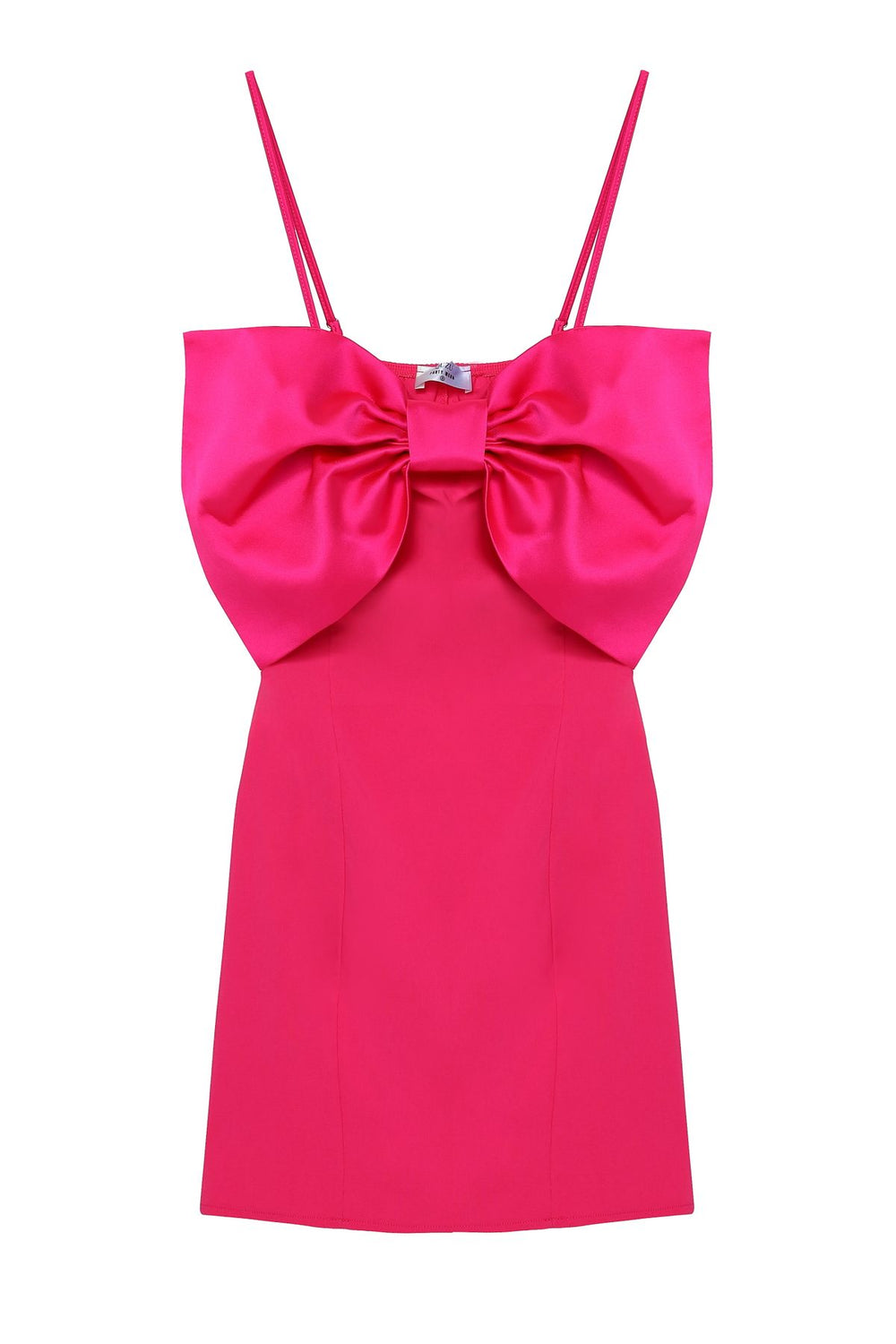 Ribbon Detailed Strappy Mini Dress Fuchsia