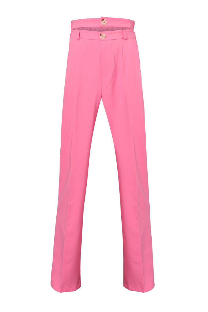 Belt Detailed Trousers Candy Pink