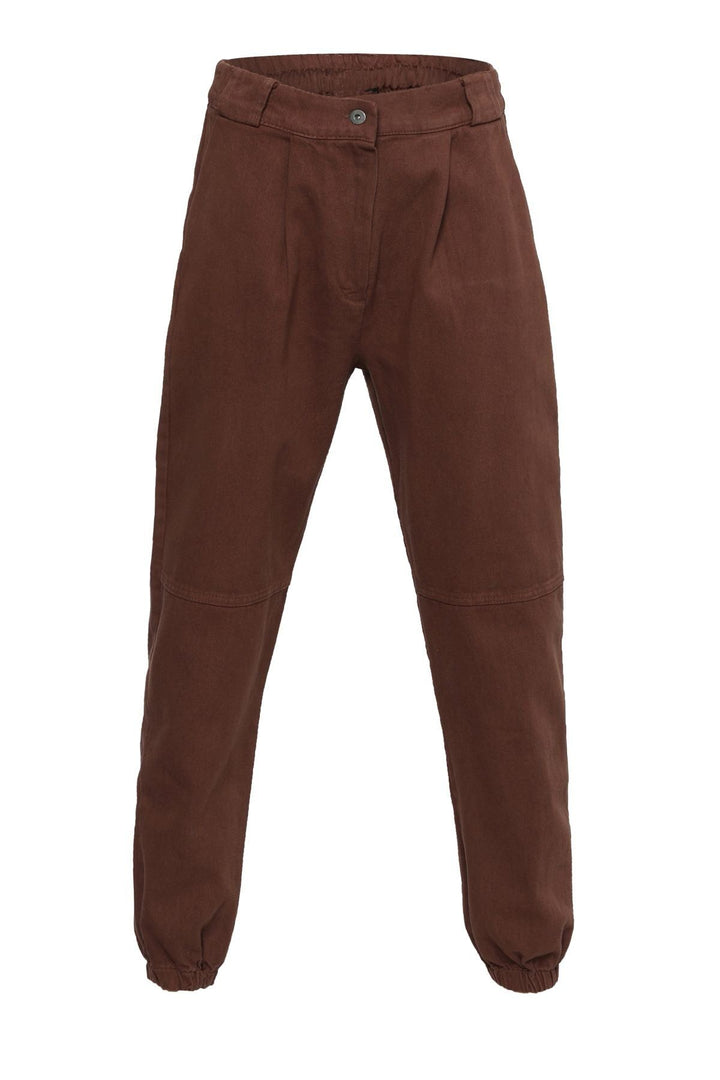 Gabardine Jogger Pants Dark Brown