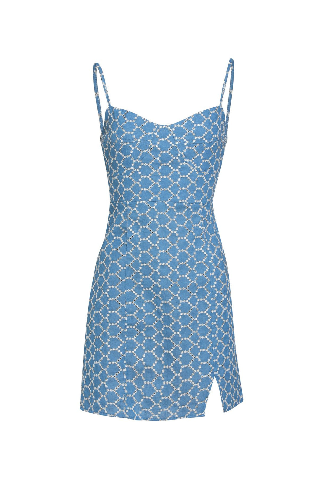 Strap Mini Dress Blue