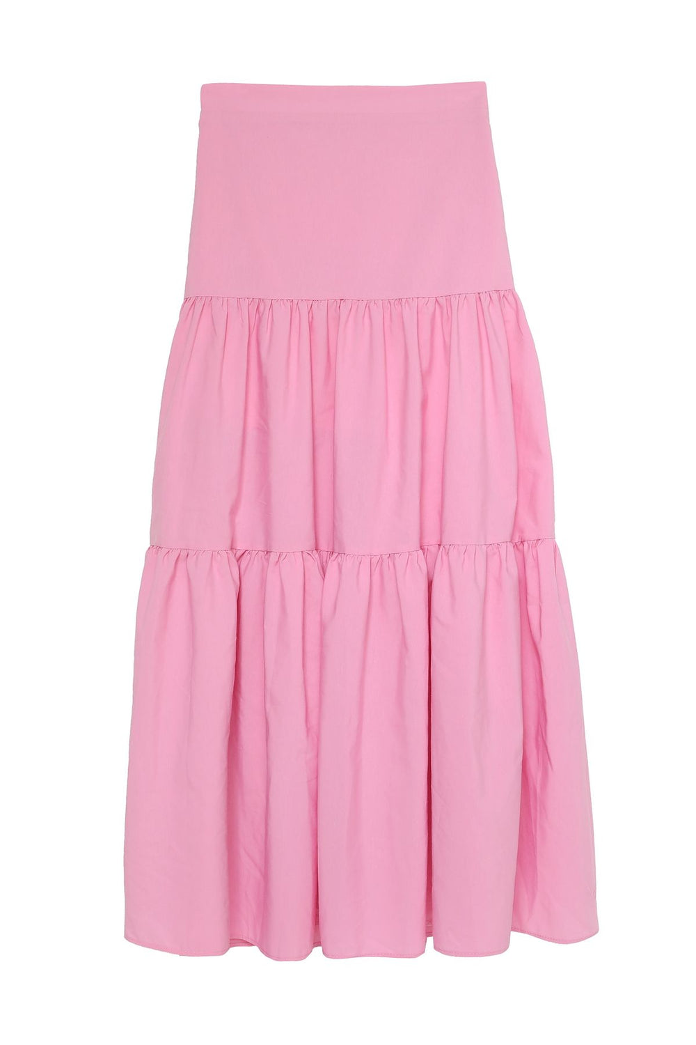 High Waist Long Skirt Pink