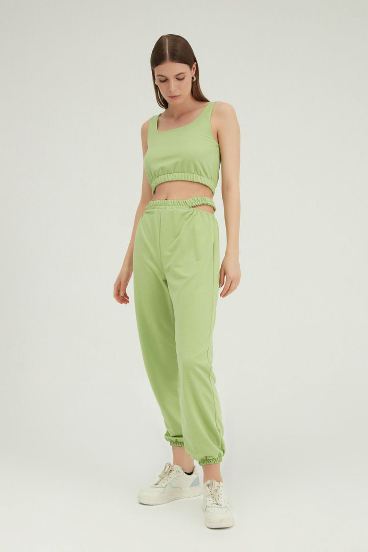 Low-cut Jogger Pants Green