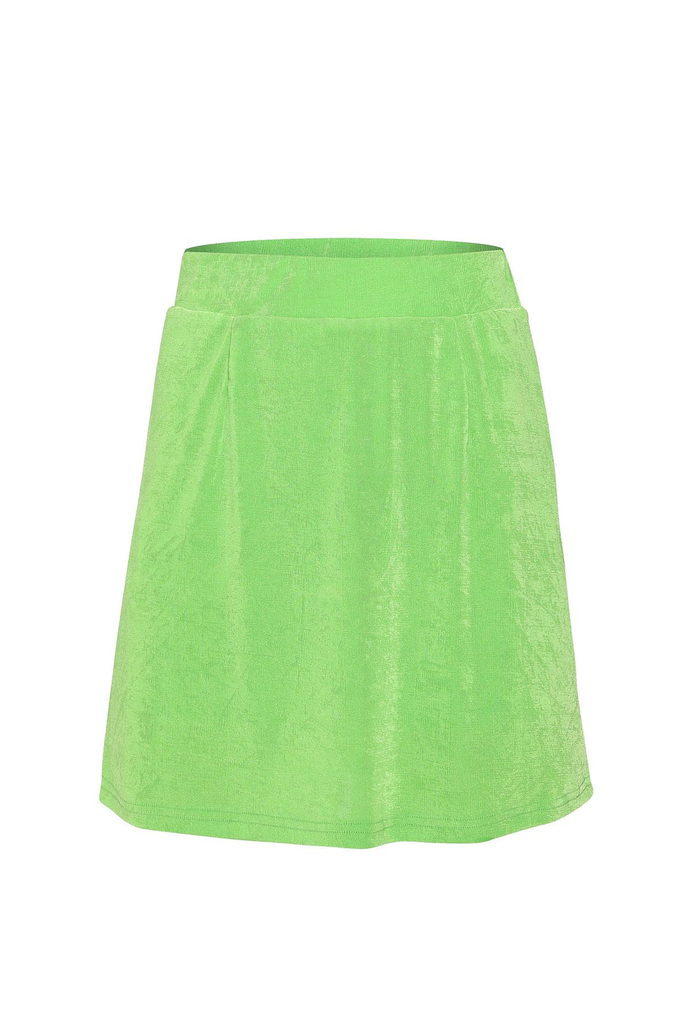 Textured Skirt With Shorts Neon Green