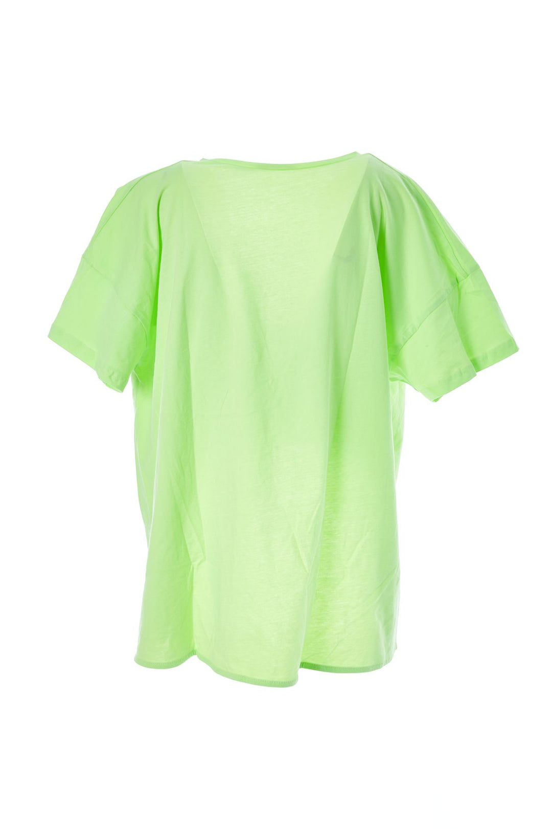 Düğüm Detaylı Tişört Neon Yeşil