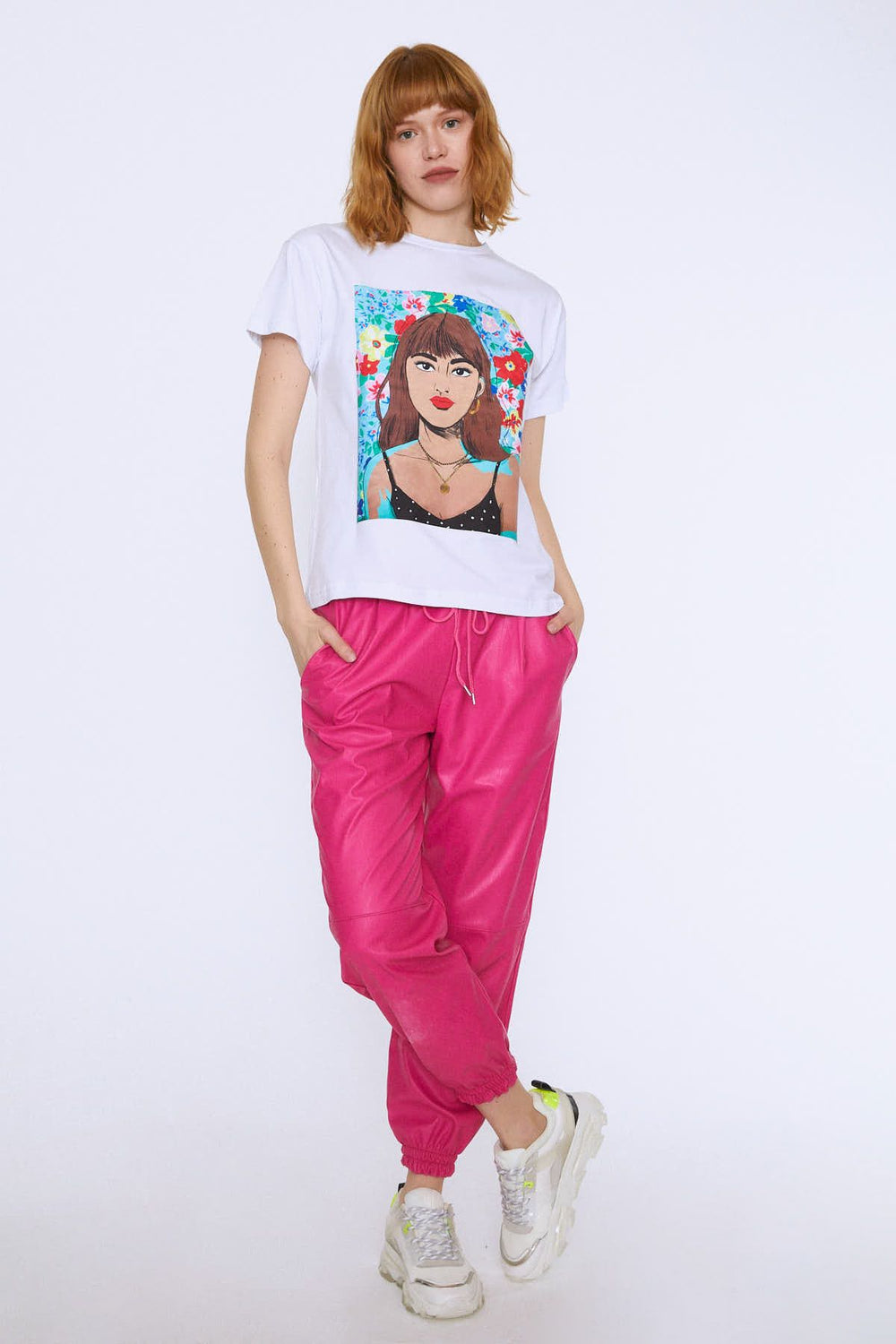 Baskılı Tişört Beyaz