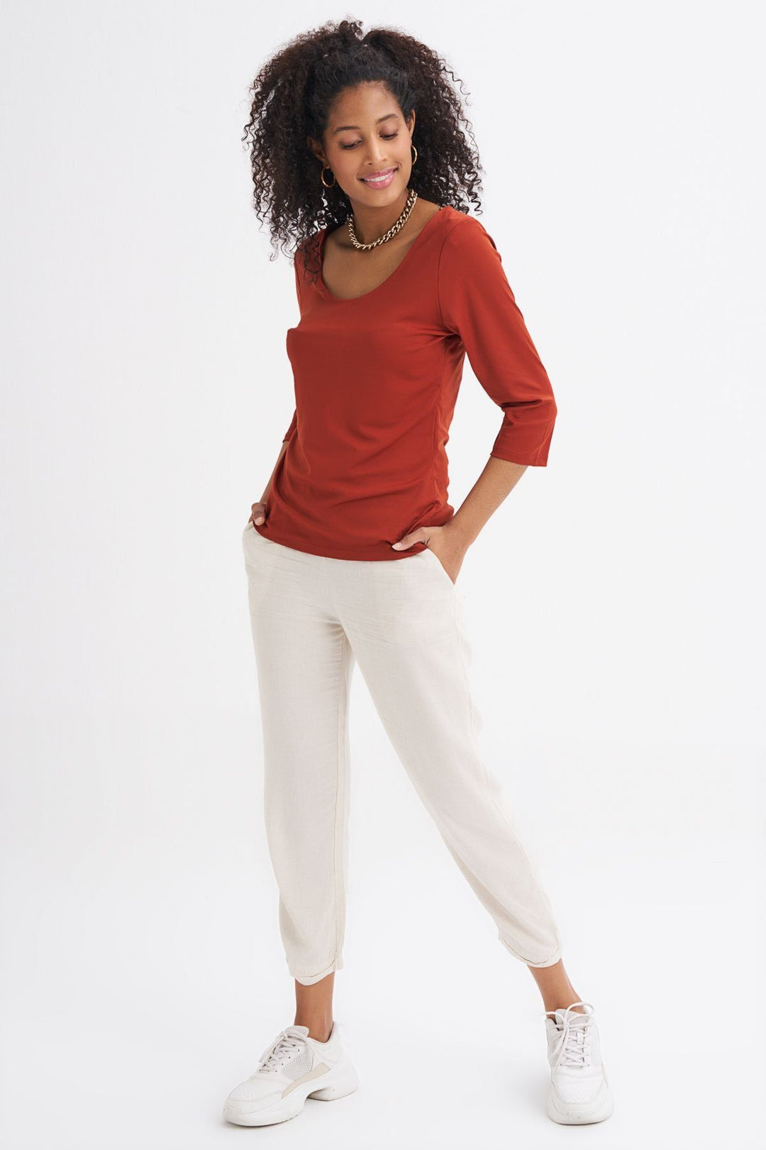 Truvakar Kol Basic Bluz Kiremit