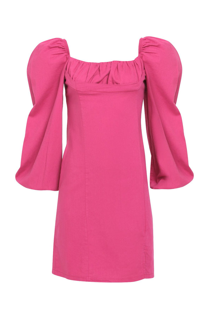 Balloon Sleeve Mini Dress Orchid