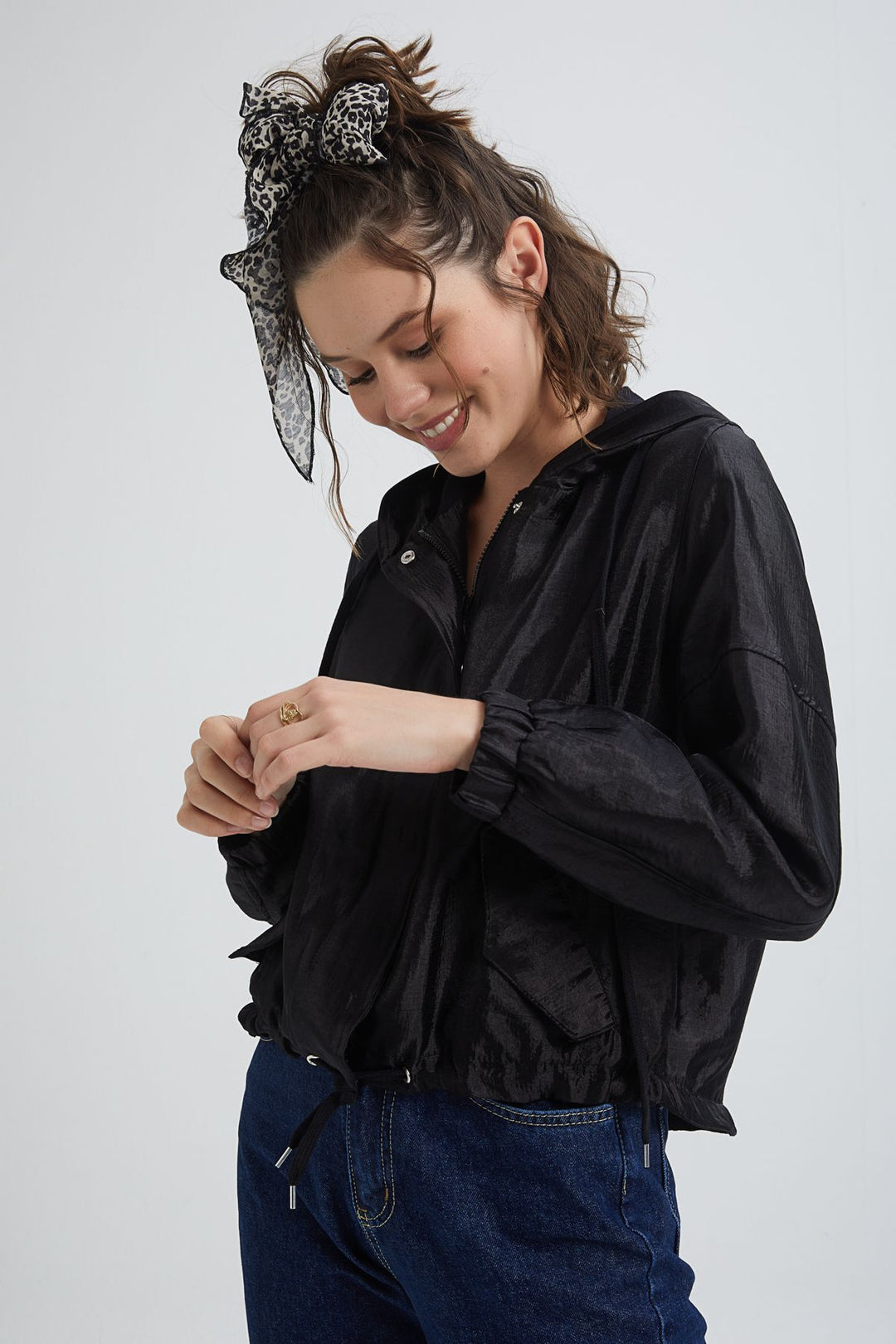 Kapüşonlu Ceket Siyah