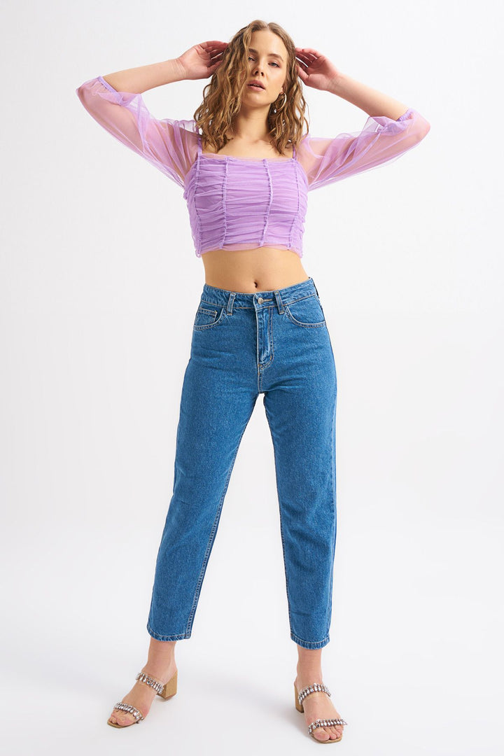 Gipeli Tulle Blouse Lilac